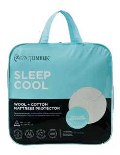 MiniJumbuk Sleep Cool Wool/Cotton Mattress Protector White
