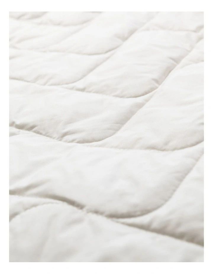 MiniJumbuk Sleep Cool Wool/Cotton Mattress Protector White - Image 4