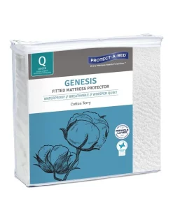 Protect-A-Bed Genesis Cotton Terry Waterproof Fitted Mattress Protector