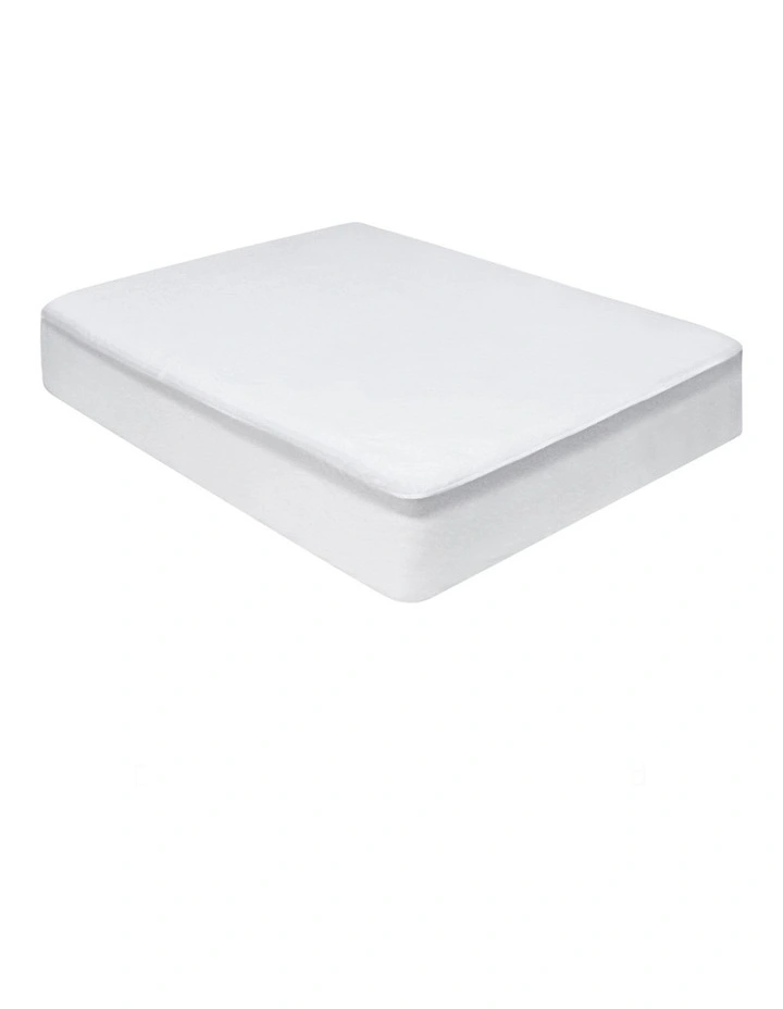 Giselle Bedding Single Size Waterproof Bamboo Mattress Protector In White