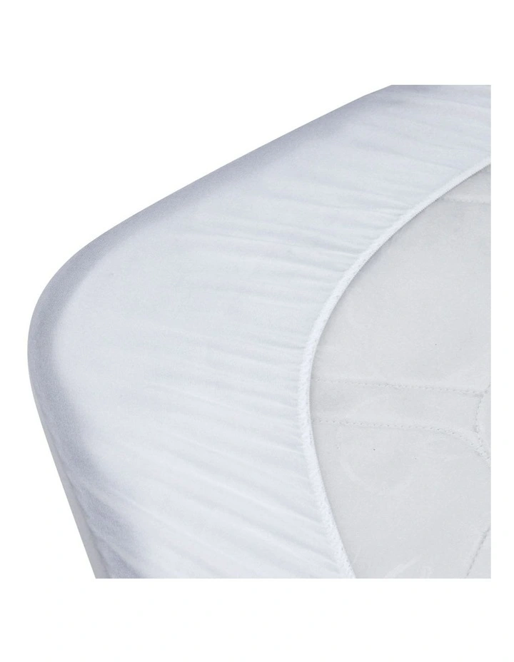 Giselle Bedding Single Size Waterproof Bamboo Mattress Protector In White - Image 2
