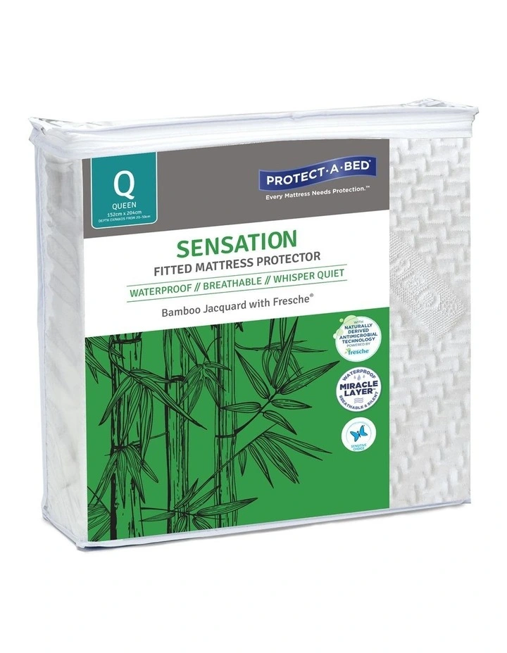 Protect-A-Bed Sensation Bamboo Jacquard Waterproof Mattress Protector