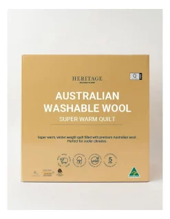Heritage Australian Washable Wool Warm Quilt