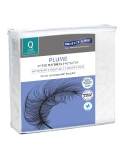 Protect-A-Bed Plume Cotton Jacquard Waterproof Fitted Mattress Protector
