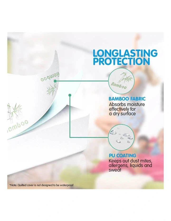 Laura Hill New Luxury Bamboo Comfortable Fully Fitted Bed Mattress Protector King 4 Laura Hill New Luxury Bamboo Comfortable Fully Fitted Bed Mattress Protector King - Image 2