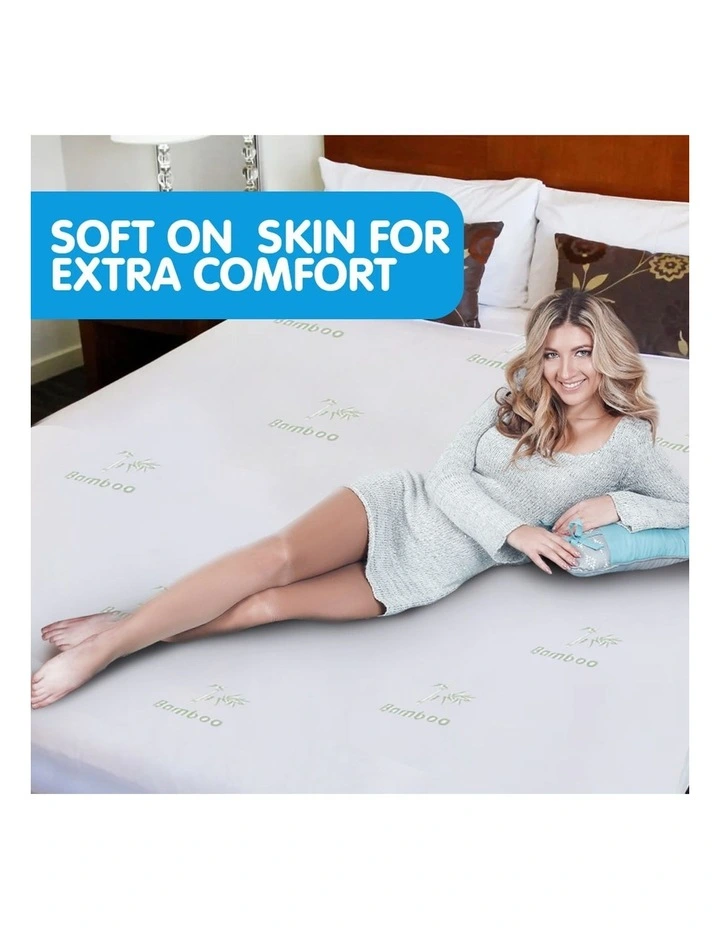 Laura Hill New Luxury Bamboo Comfortable Fully Fitted Bed Mattress Protector King 6 Laura Hill New Luxury Bamboo Comfortable Fully Fitted Bed Mattress Protector King - Image 4