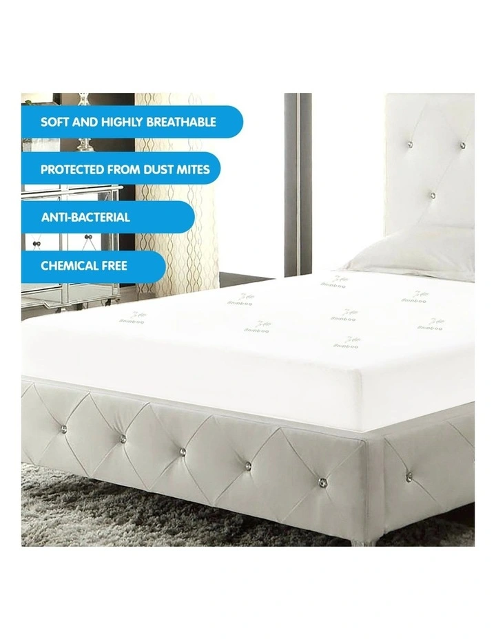 Laura Hill New Luxury Bamboo Comfortable Fully Fitted Bed Mattress Protector King 7 Laura Hill New Luxury Bamboo Comfortable Fully Fitted Bed Mattress Protector King - Image 5