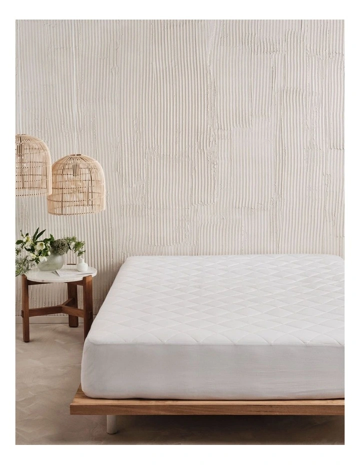 Kind Cotton Mattress Protector in White Linen House Kind Cotton Mattress Protector In White -Sheridan Shop unnamed file 826