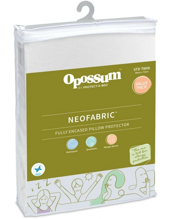 NeoFabric Waterproof Pillow Protector Twin Pack Opossum By Protect-A-Bed NeoFabric Waterproof Pillow Protector Twin Pack -Sheridan Shop unnamed file 918