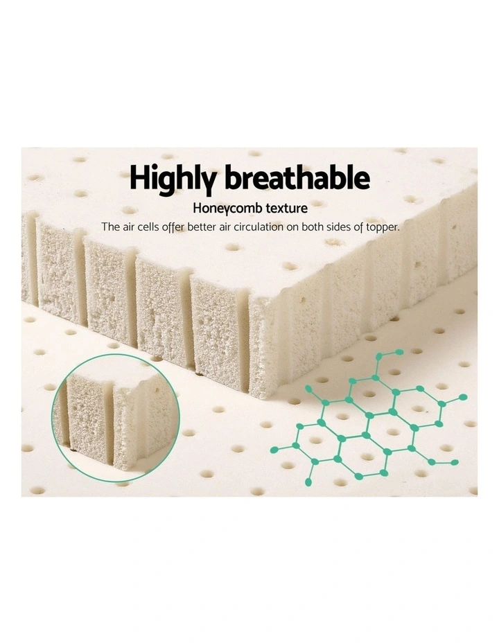 Giselle Bedding 7 Zone Pure Natural Latex Mattress Topper - Image 5